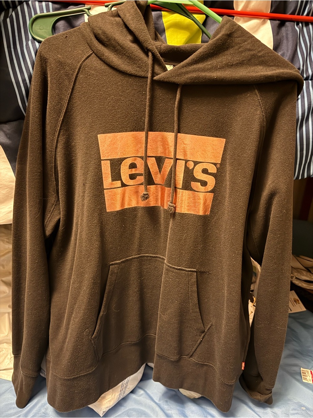 Levi's Brown Hoodie with Rose Gold Logo Graphic